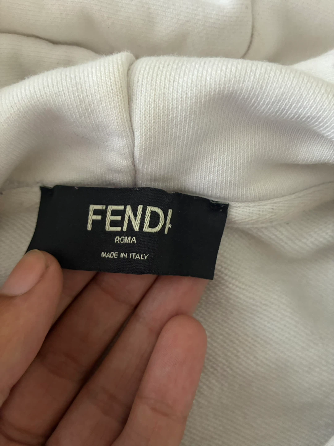 Fendi Roma Logo Hoodie White Mens Size X Small - photo 3