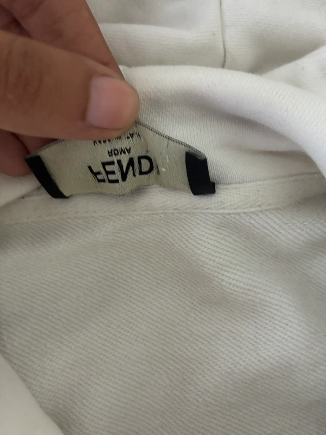 Fendi Roma Logo Hoodie White Mens Size X Small - photo 4