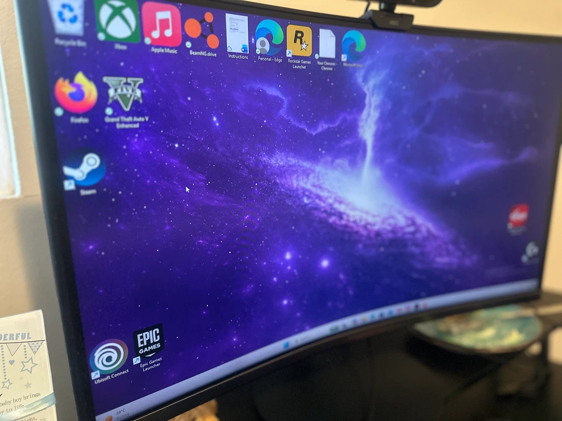 Curved Computer Monitor
