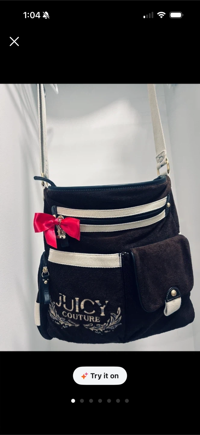 Juicy Couture Brown Crossbody diaper Bag with Charm