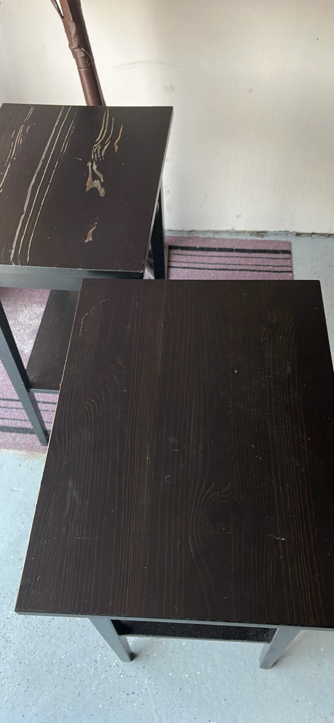 Set of 2 Black Side Tables - photo 2