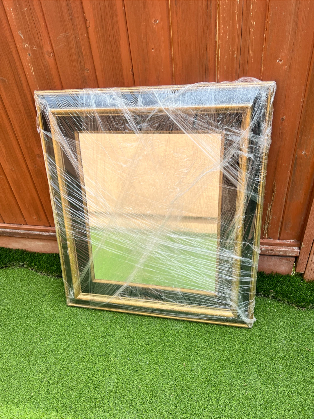 Wooden Frame Mirror, 35” x 31”