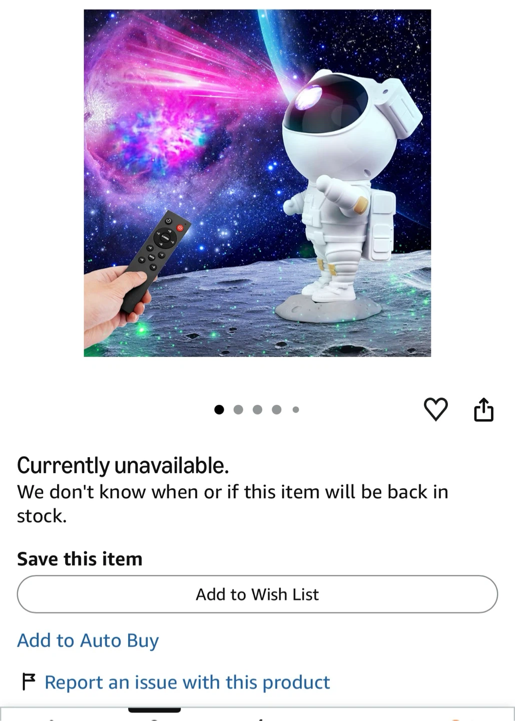 Astronaut Nebula Projector Light - photo 5