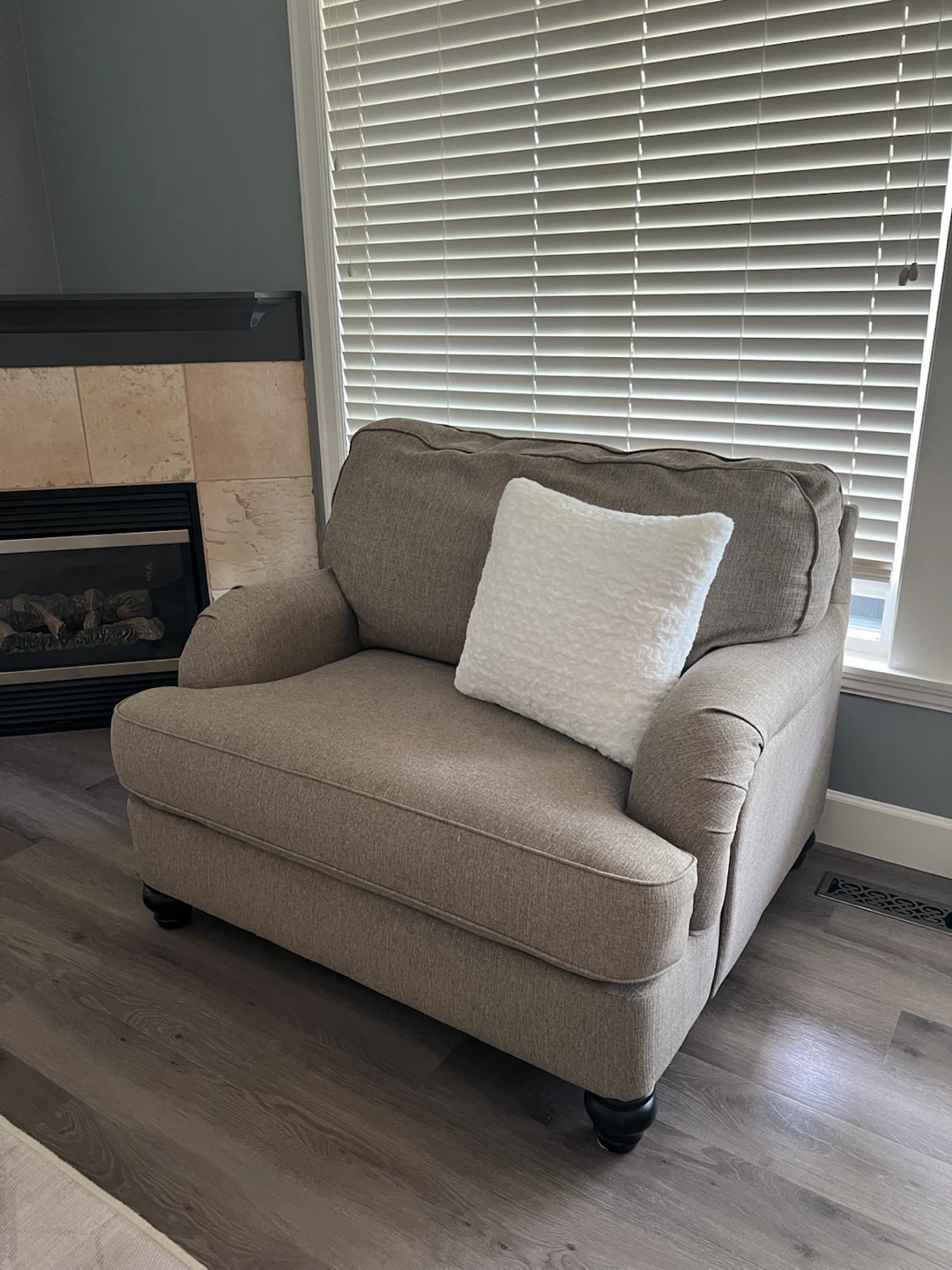 Brown Upholstered Accent Chair