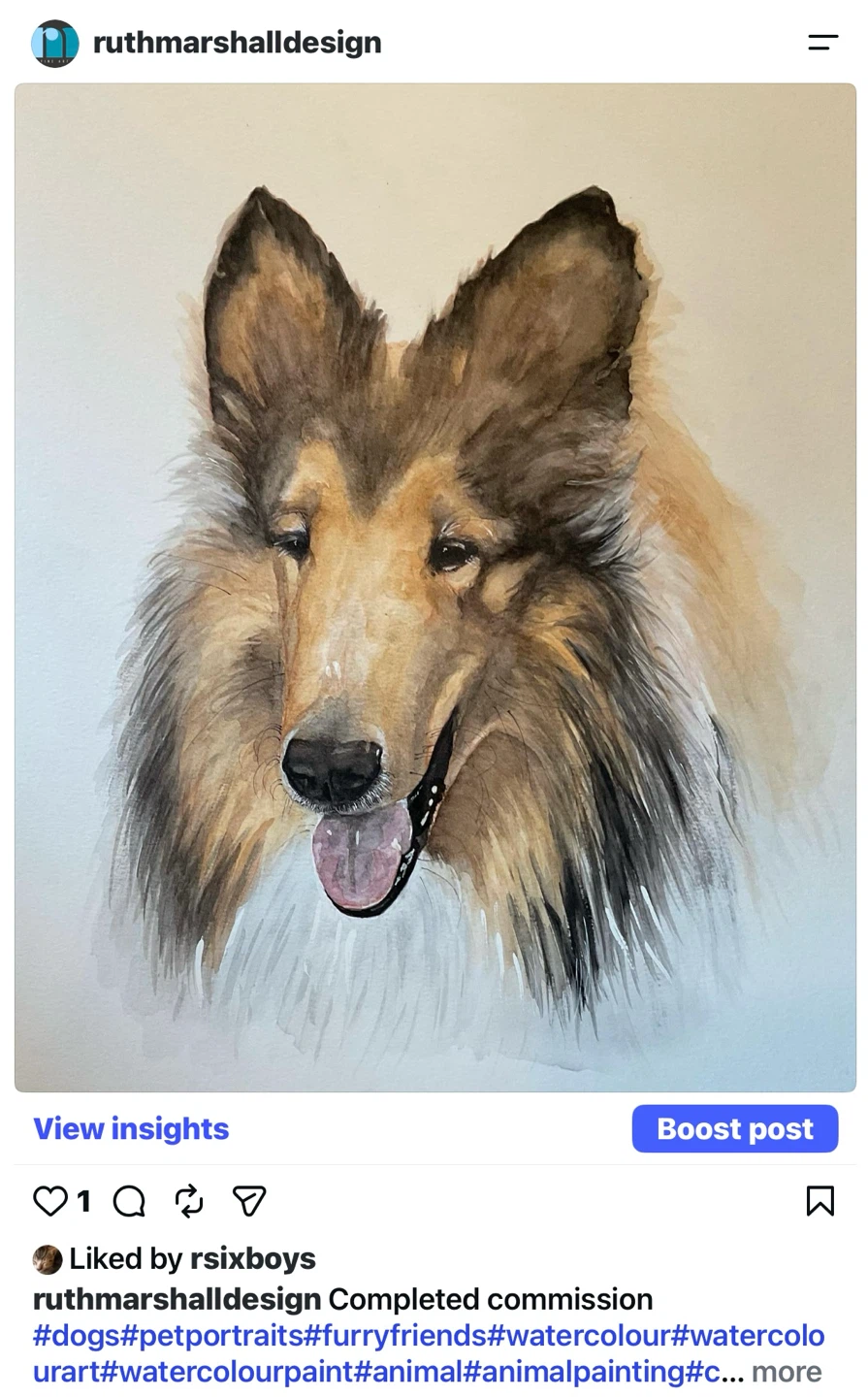 Hand-painted Watercolour Pet Portraits
