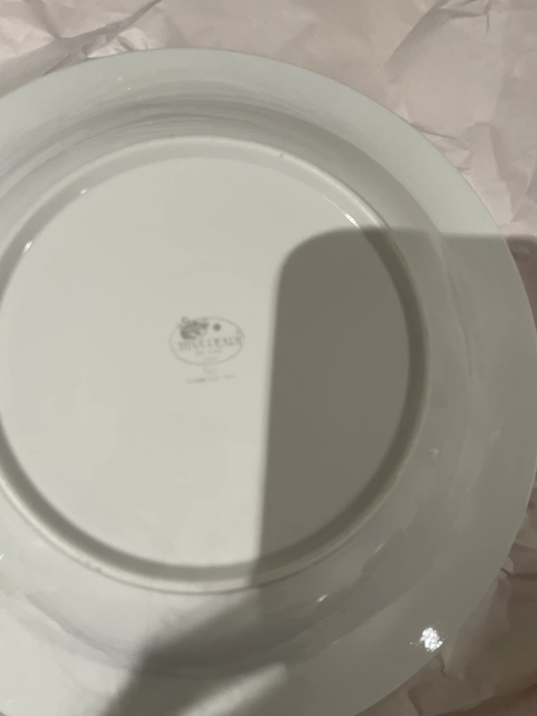 White Dinner Plates with Blue Floral Design - photo 5