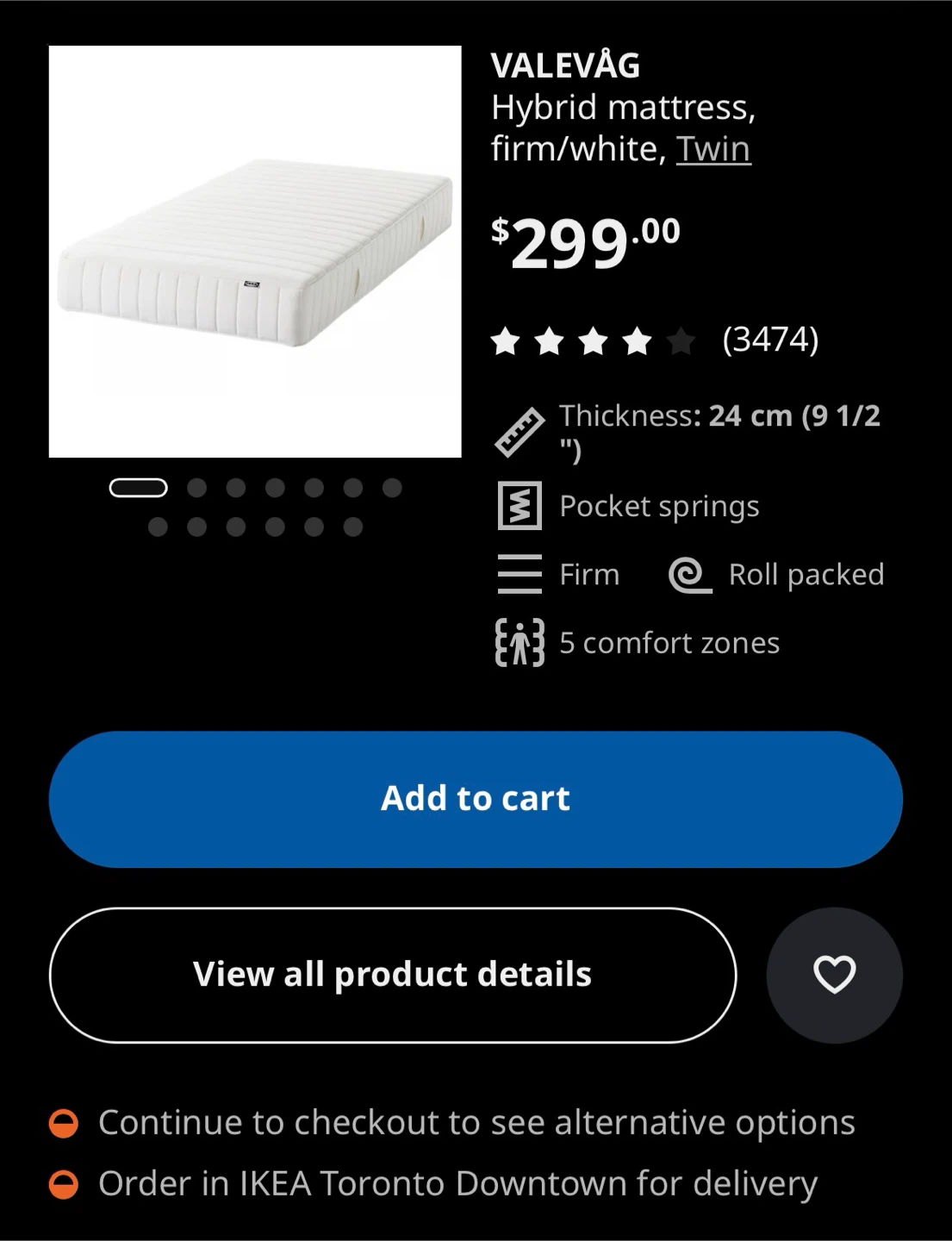IKEA VALEVÅG Hybrid Mattress (White) - photo 2