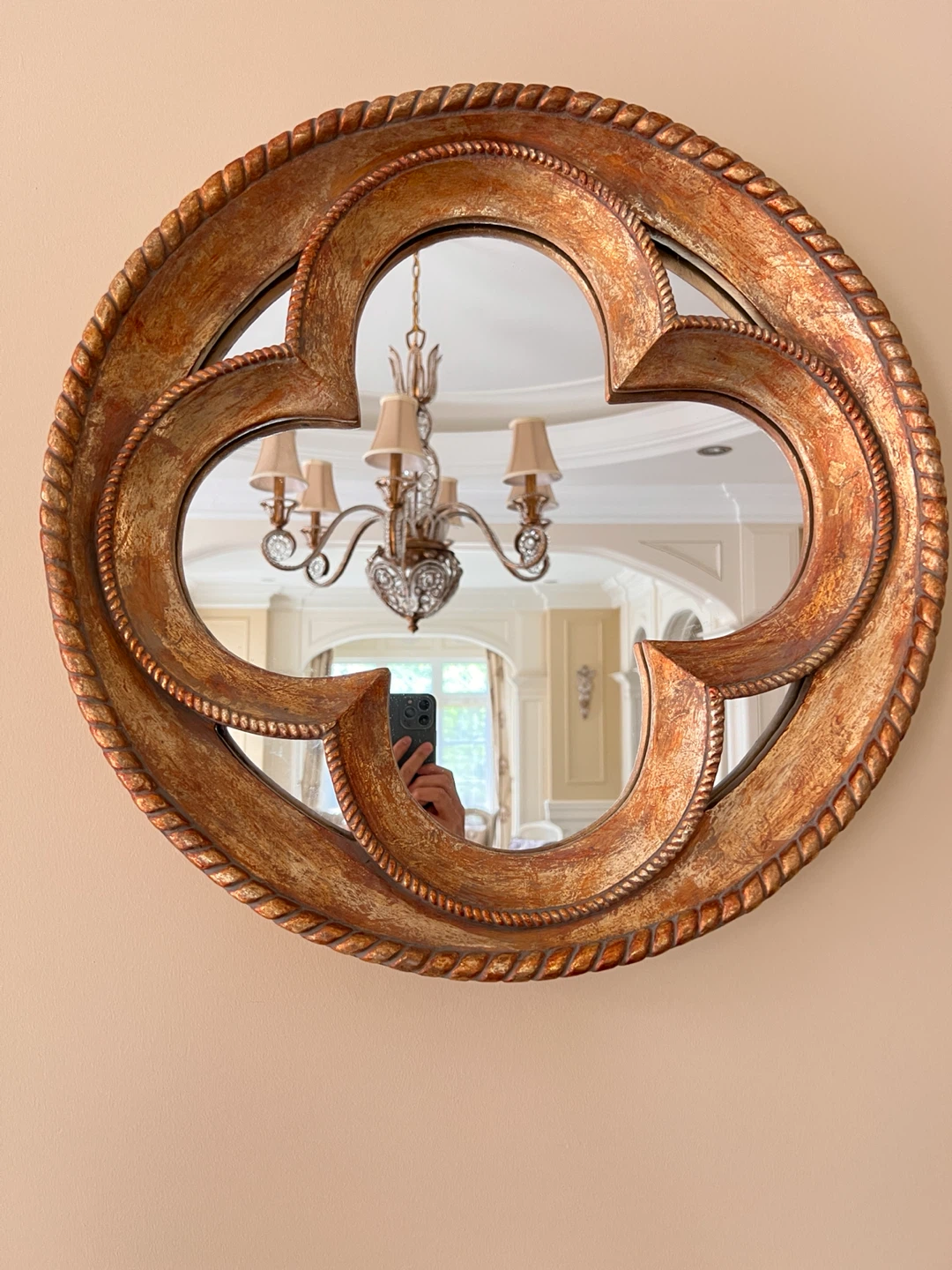 Ornate Gold Round Mirror Set - photo 3