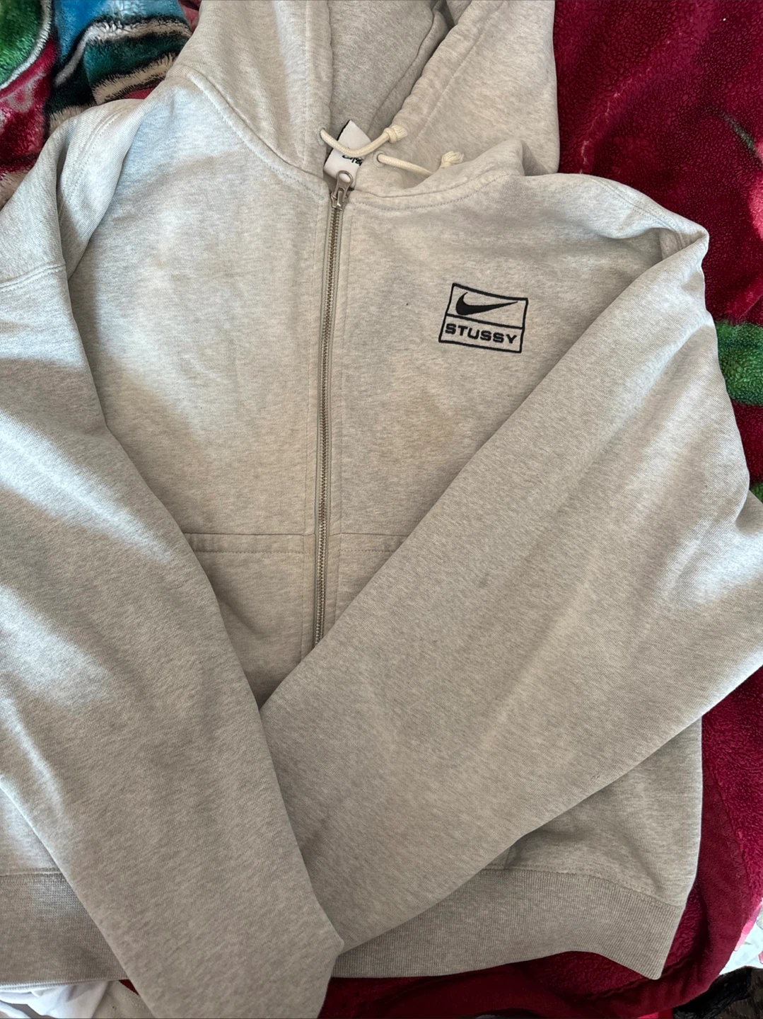 Nike x Stussy Zip Hoodie Grey Heather - photo 2