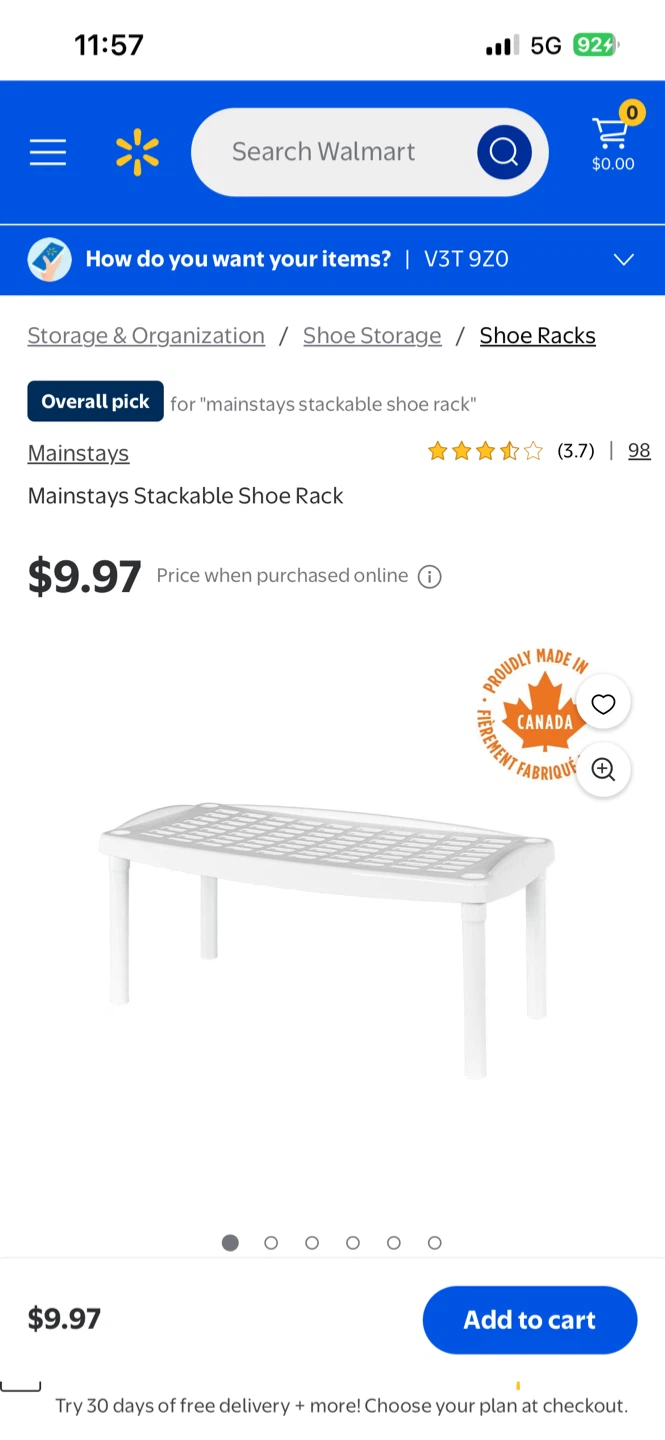 Mainstays Stackable Shoe Rack - photo 2