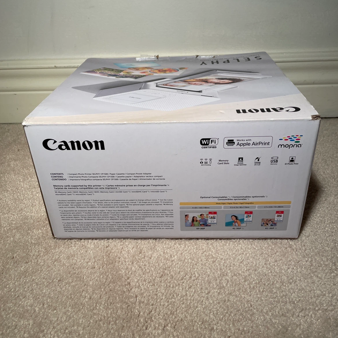 NEW!! SELPHY CP1500 Wireless Compact Photo Printer - MSRP $226 - photo 3