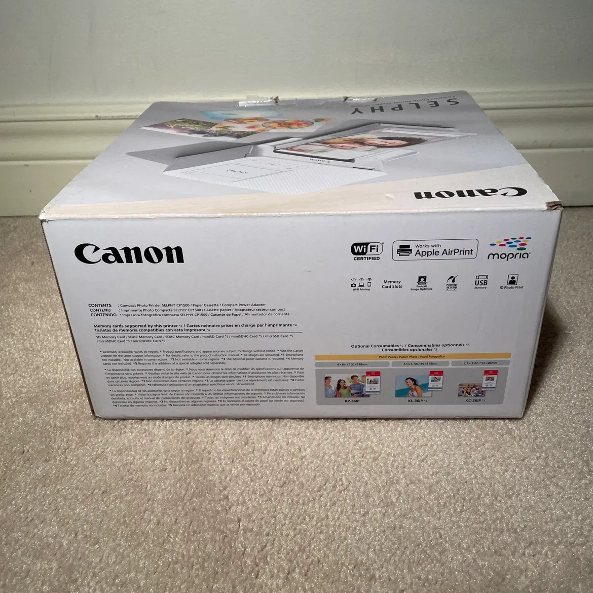 NEW!! SELPHY CP1500 Wireless Compact Photo Printer - MSRP $226 - photo 3