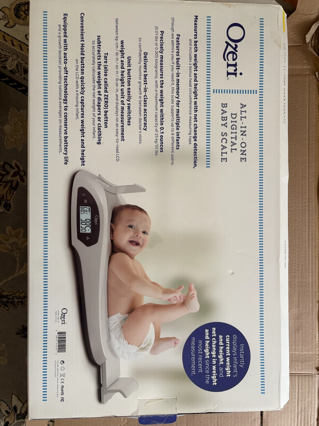 Ozeri All-in-One Baby Scale and Measuring Ruler