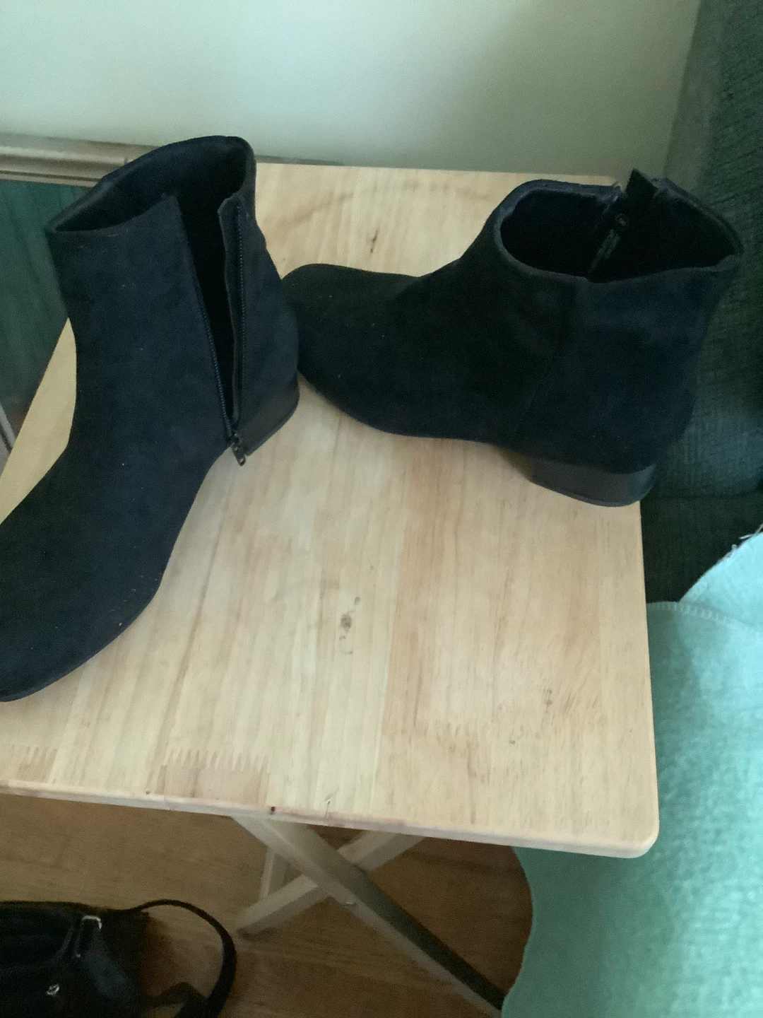 Black Suede Ankle Boots - photo 2