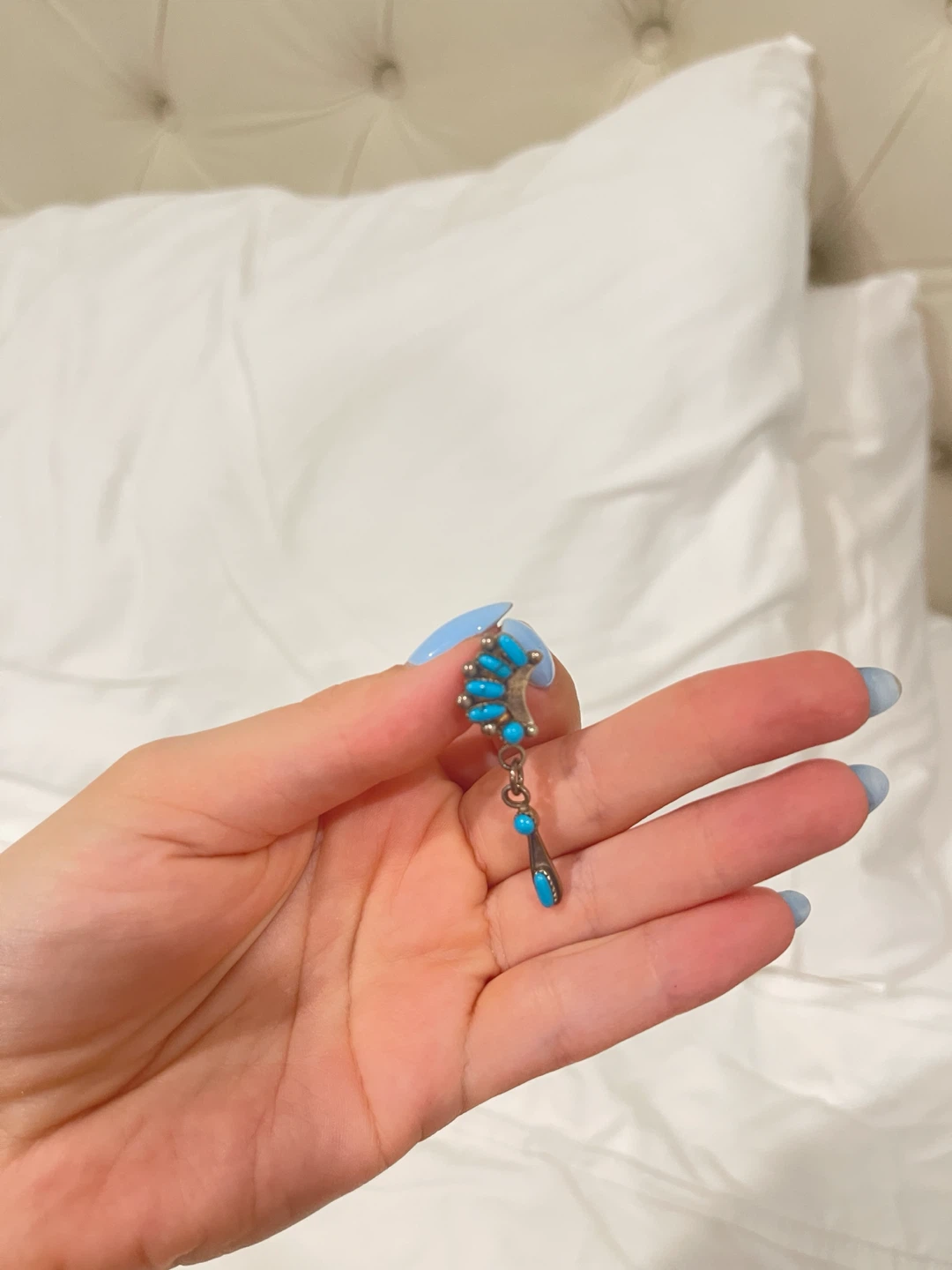 Turquoise Dangle Earrings - photo 2