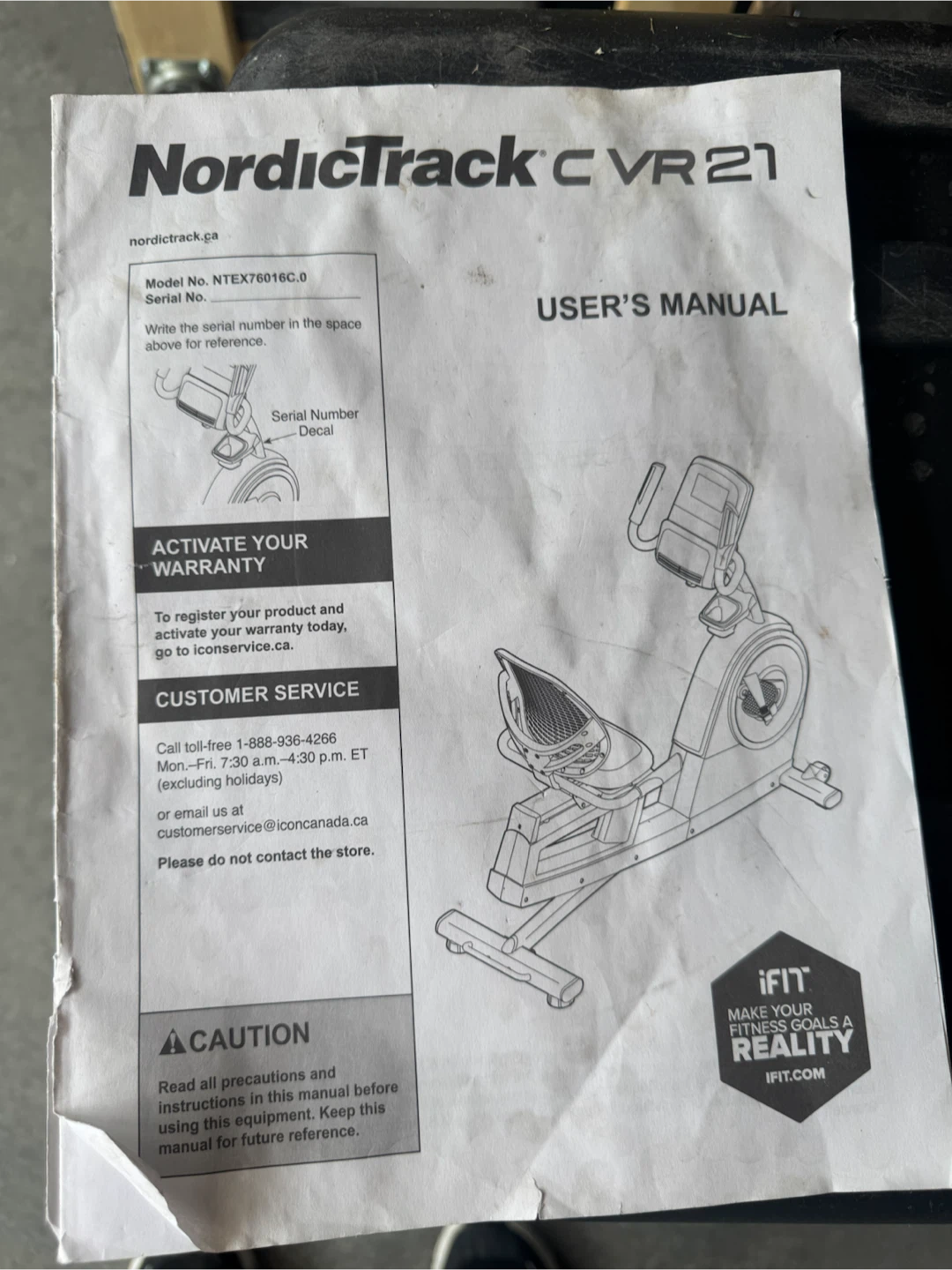 NordicTrack CVR 21 Recumbent Exercise Bike - photo 2