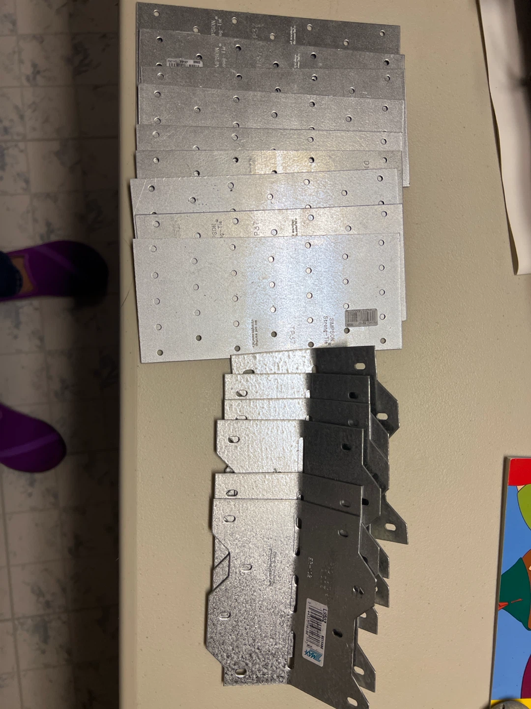 Lot of Simpson Strong-Tie Metal Connectors and Plates