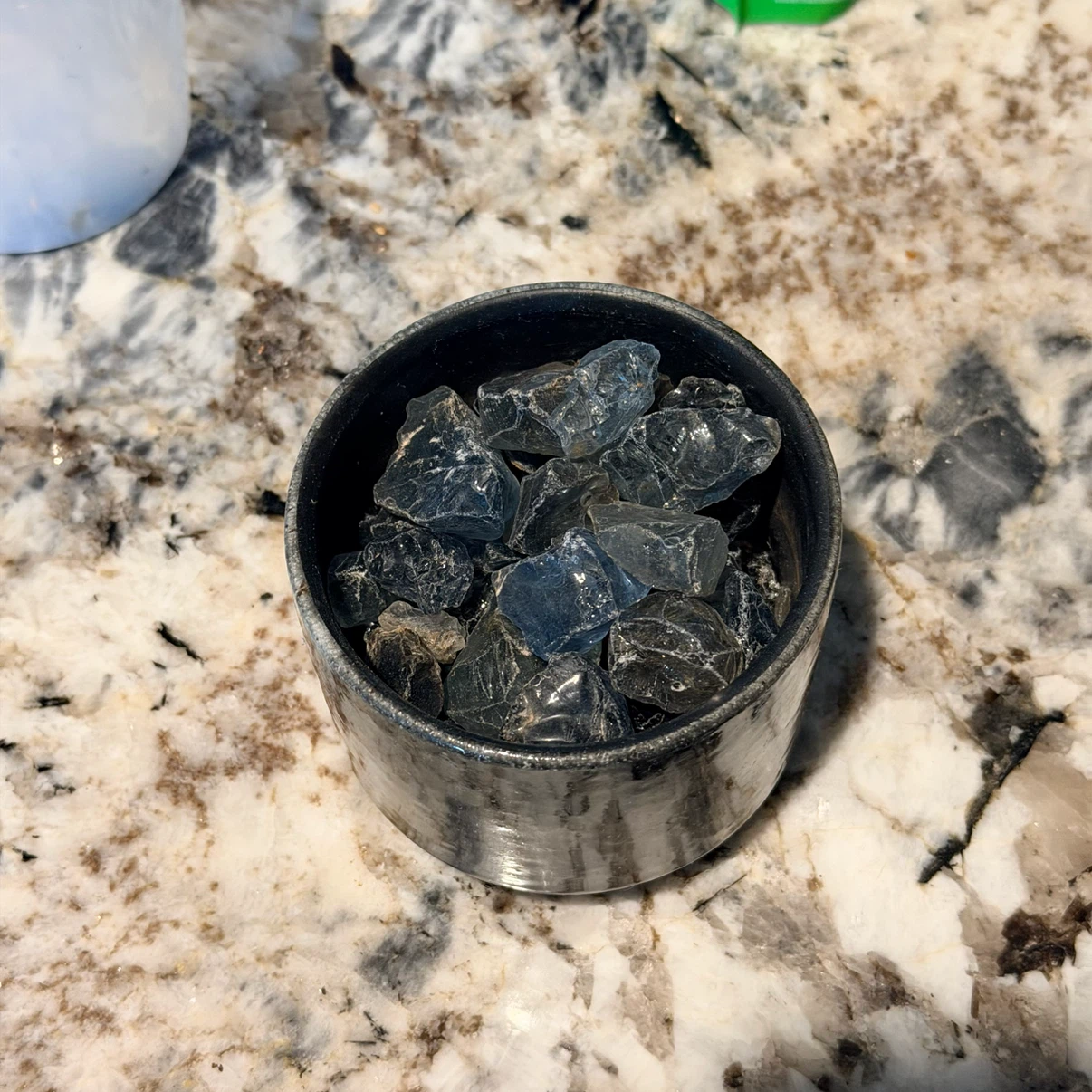 Small plant pot with rocks