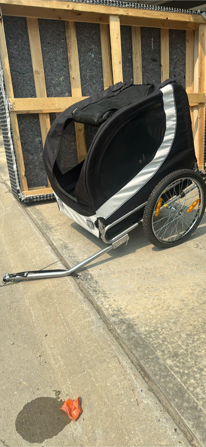 Black and White Bicycle Trailer - photo 2