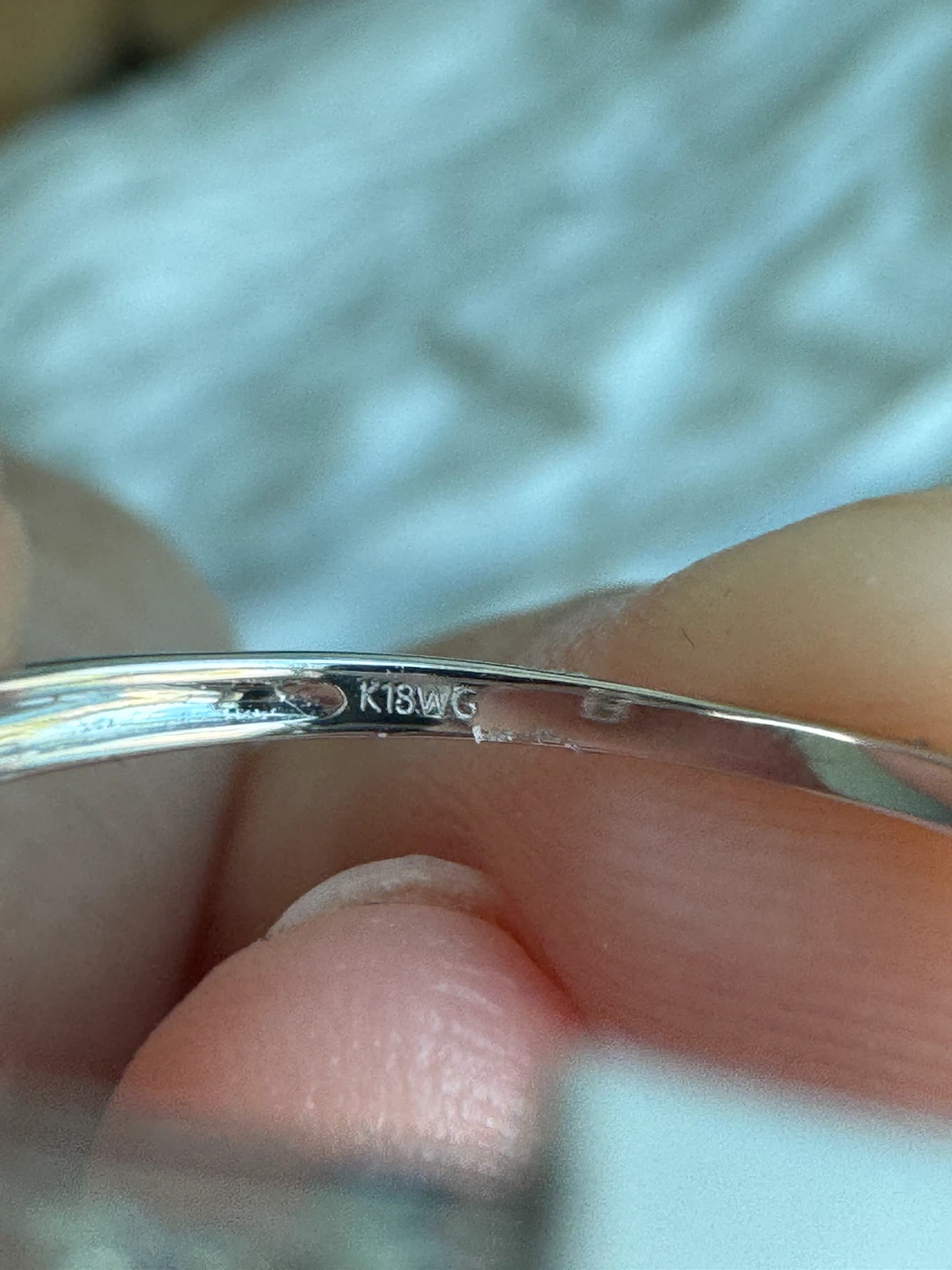 18K White Gold Diamond Cross Ring - photo 3