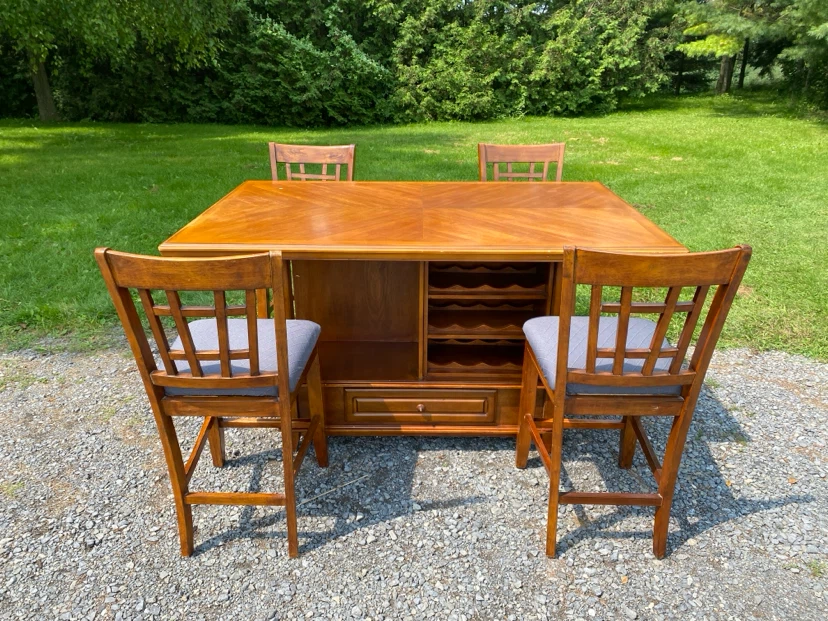 Solid Wood Counter Height Island Dining Set (CAN DELIVER) - photo 3