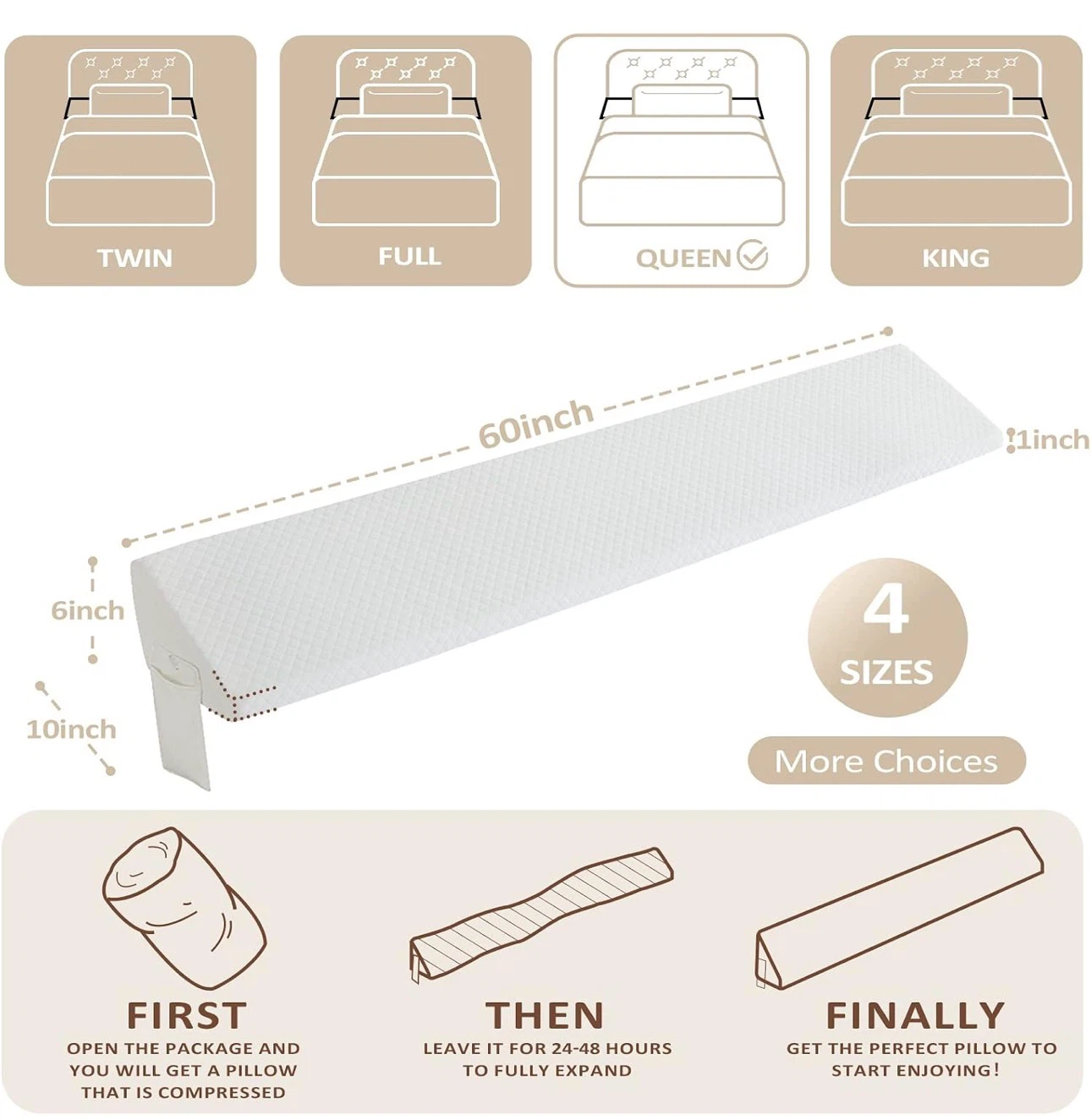 Bed Gap Filler Pillow