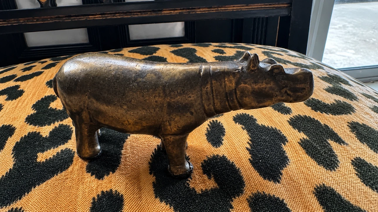 Bronze Hippo Figurine - photo 2