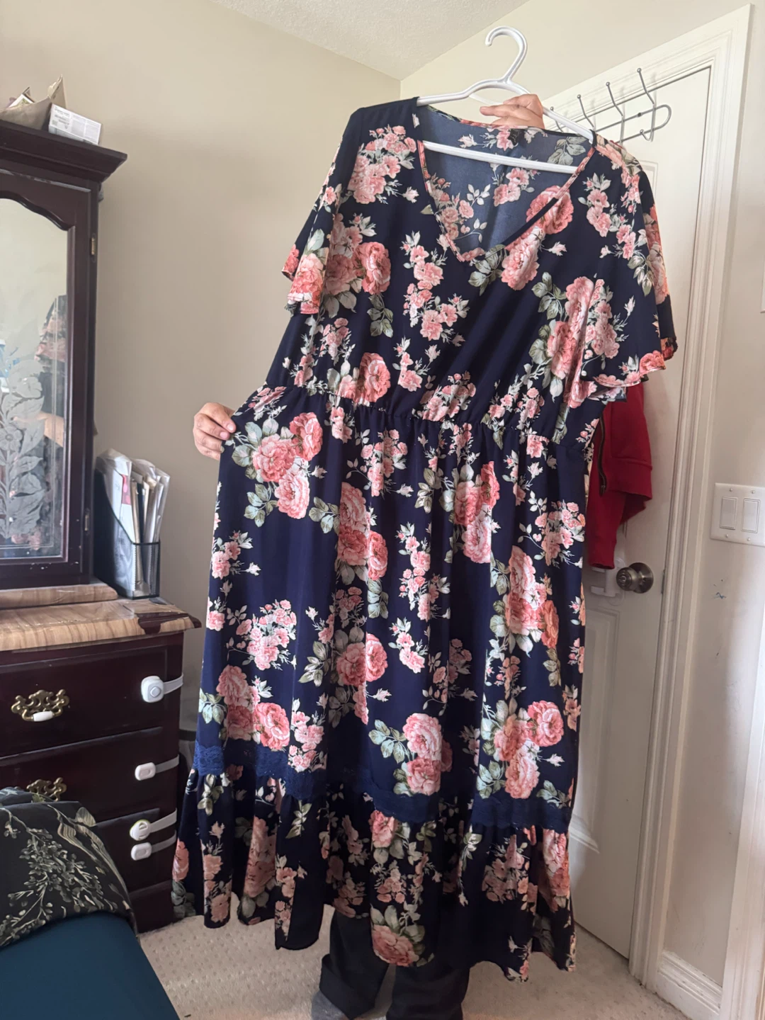 Navy Floral Maxi Dress