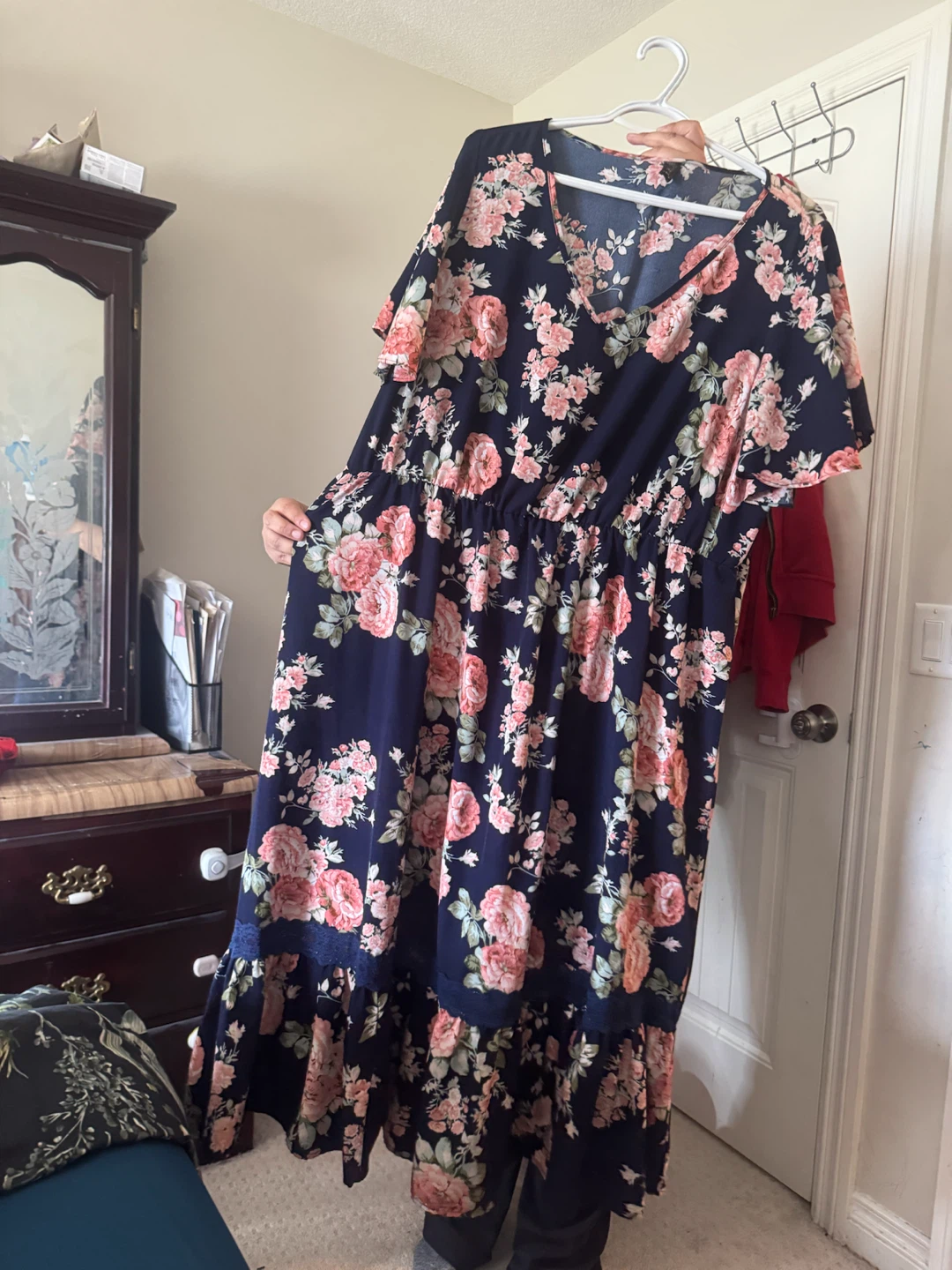 Navy Floral Maxi Dress - photo 2