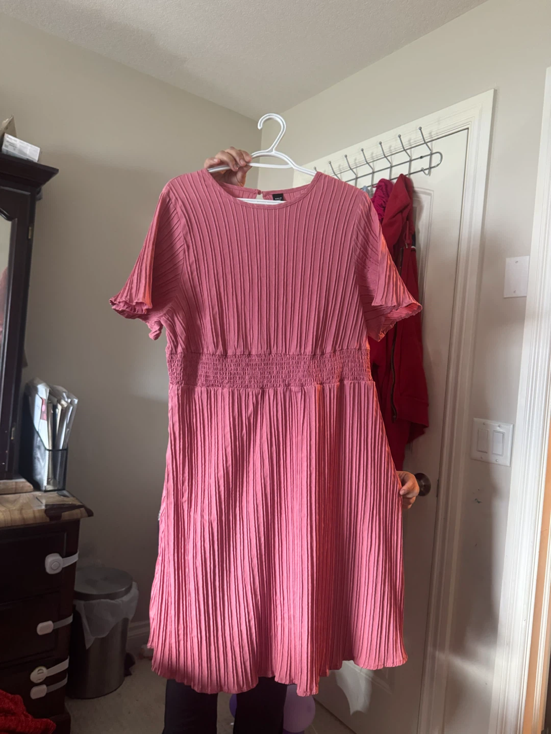 Pink Pleated Dress