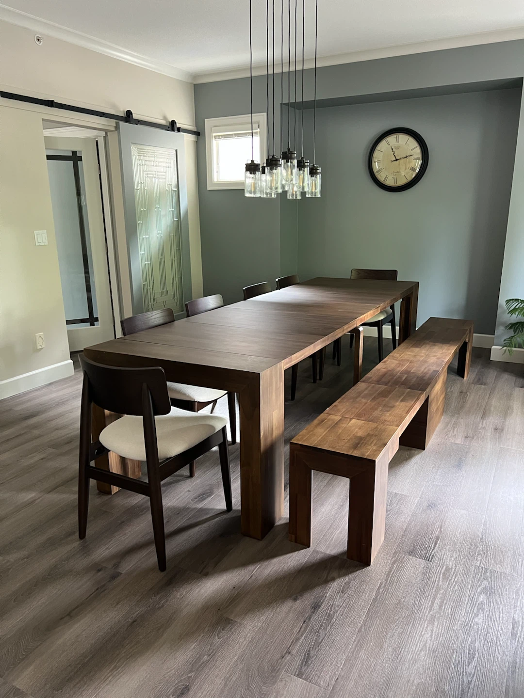 Transformer Dining Table with bench and Chairs