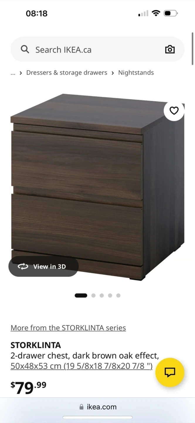 IKEA STORKLINTA 2-drawer chest, $80 for 2 - photo 4