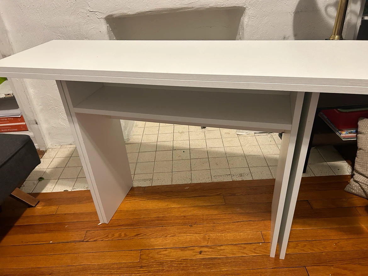 White Console Table with Shelf