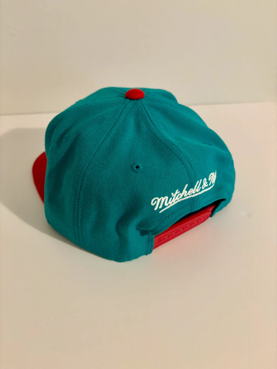 Mitchell & Ness Teal & Red Snapback Hat