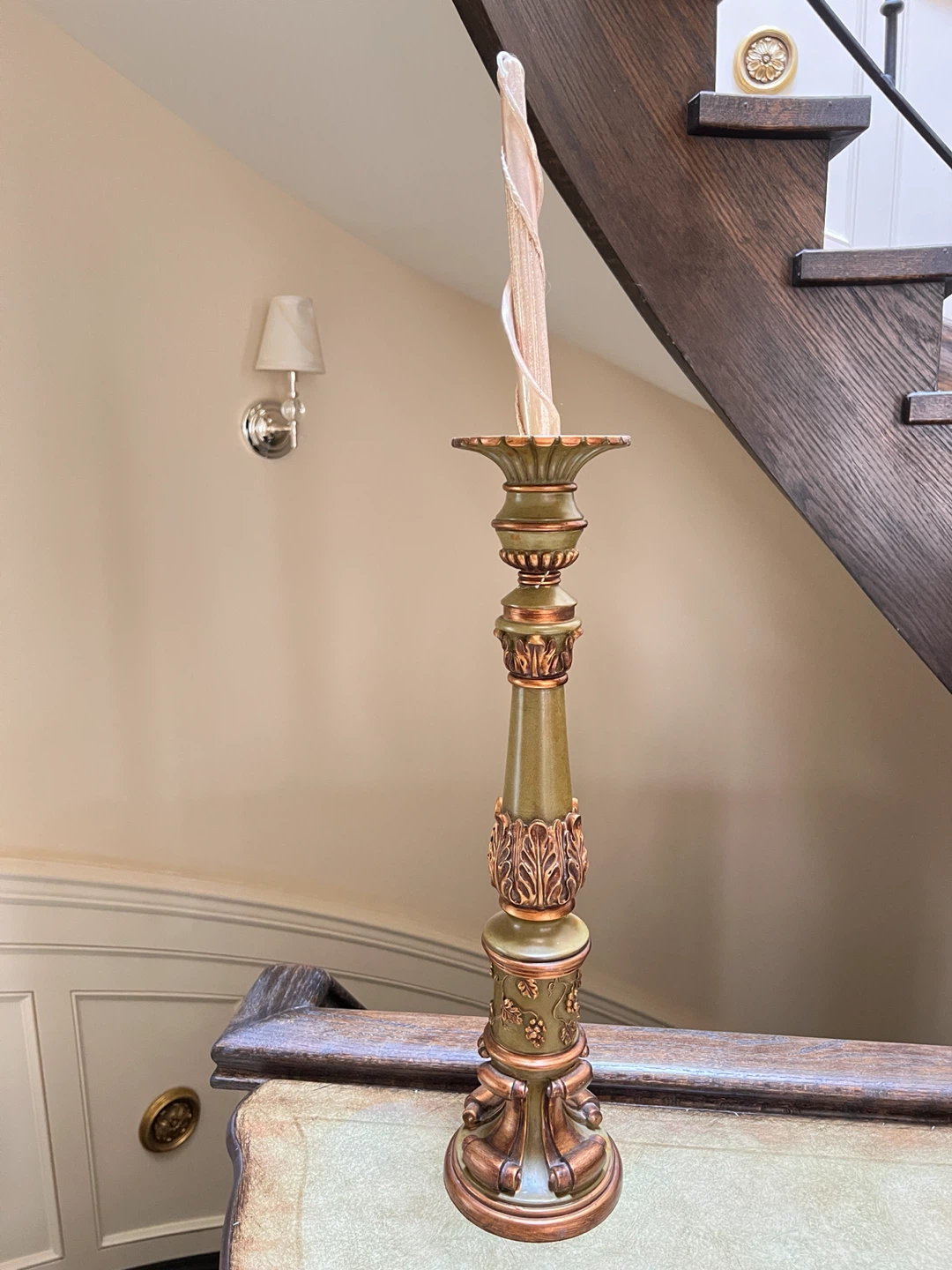 Ornate Floor Candlestick Holder