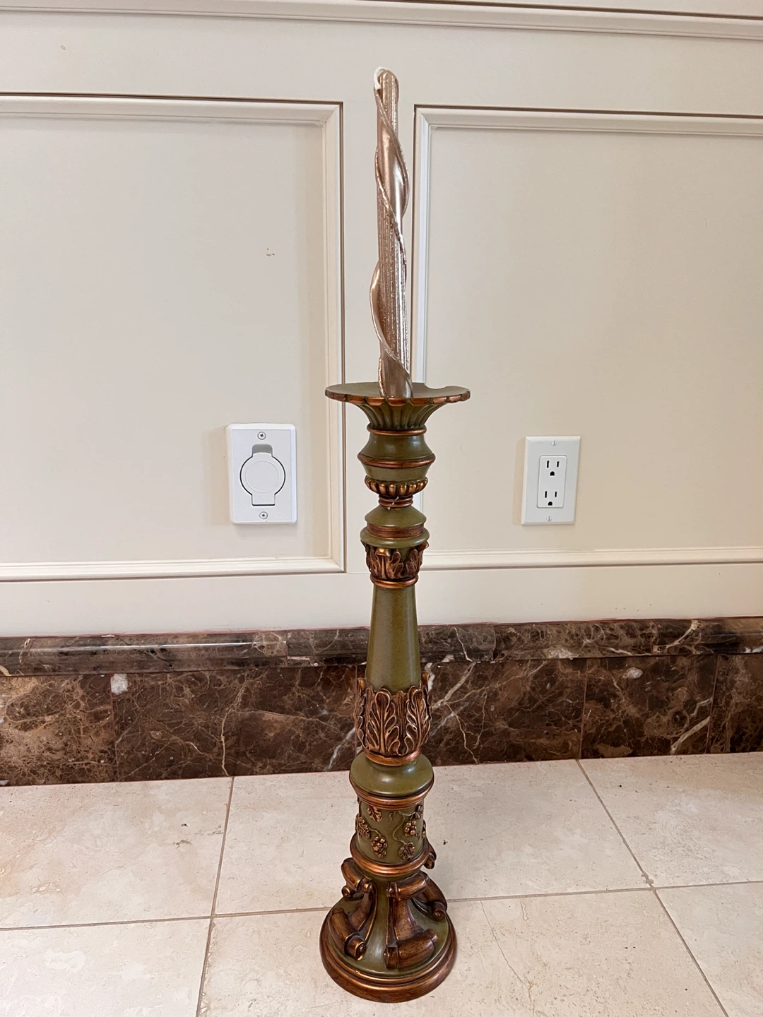 Ornate Floor Candlestick Holder - photo 2