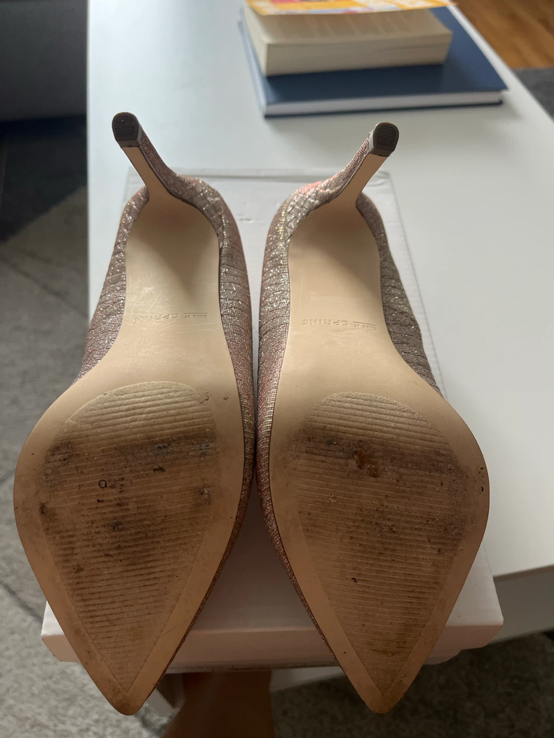 Quality Spring Women's Heels Rose Gold Glitter Pumps - photo 4