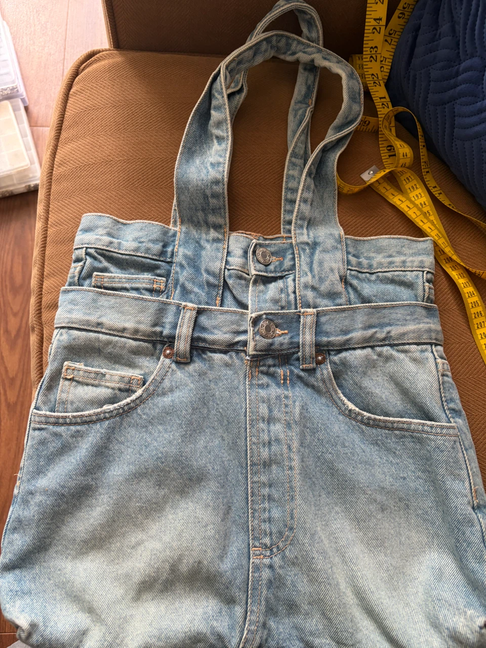 Zara Denim Pinafore Bag