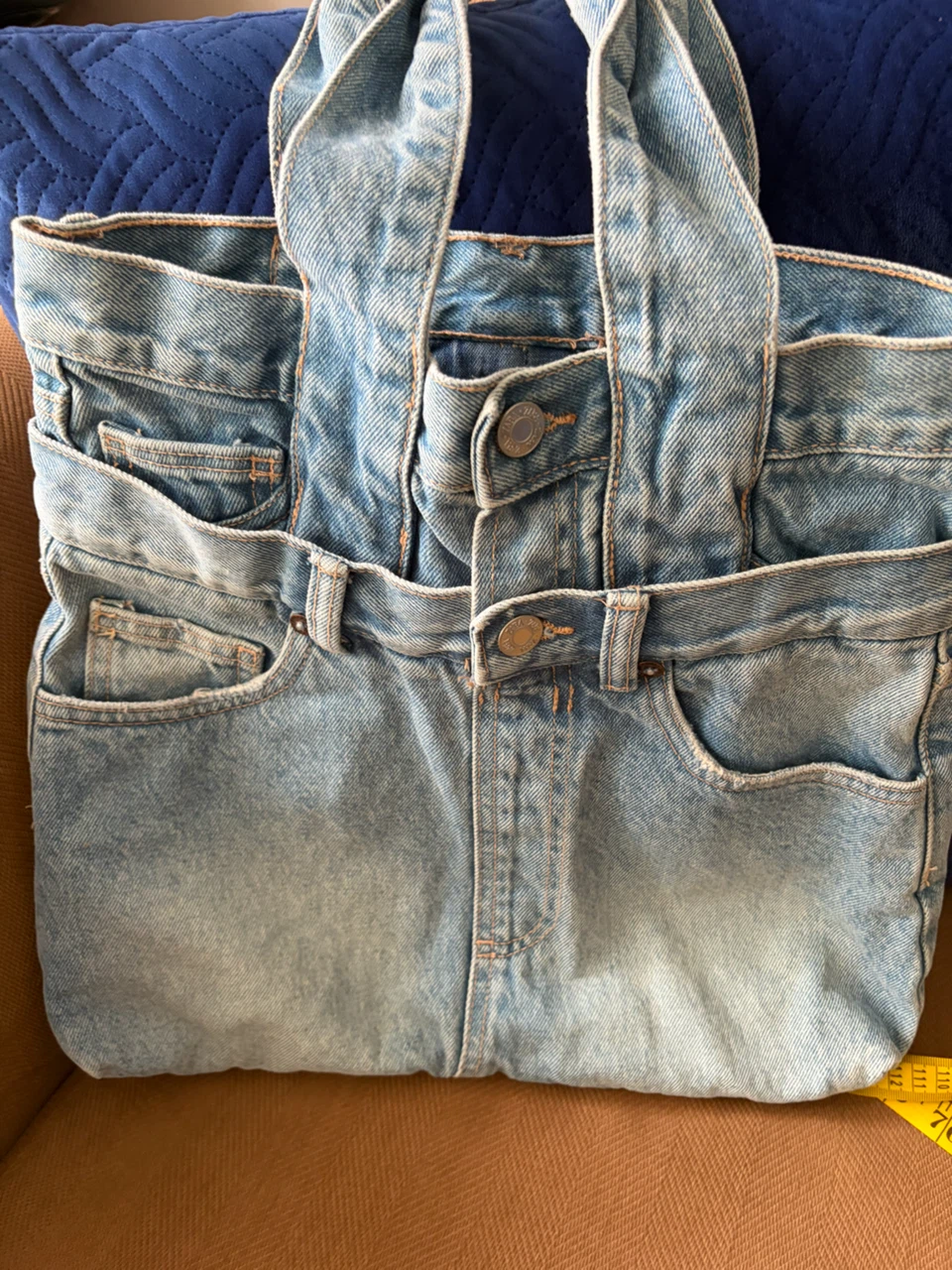 Zara Denim Pinafore Bag - photo 4