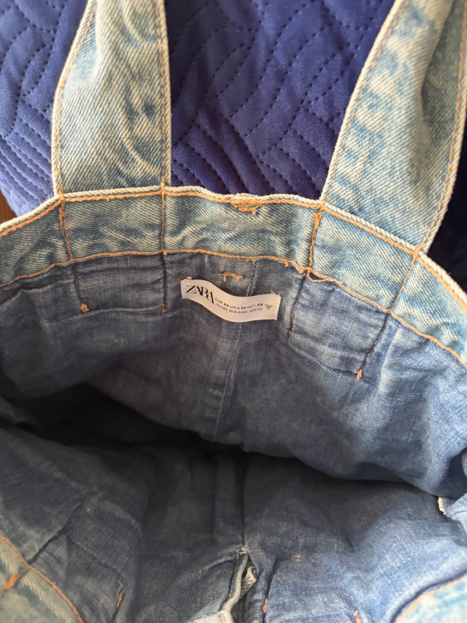 Zara Denim Pinafore Bag - photo 5