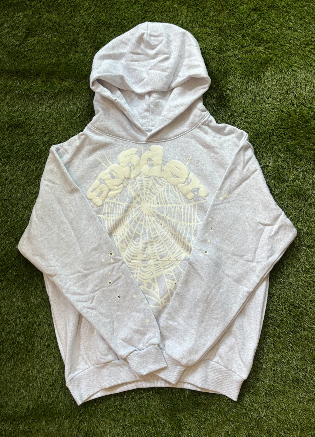Gray OG Web Sp5der Hoodie - photo 2