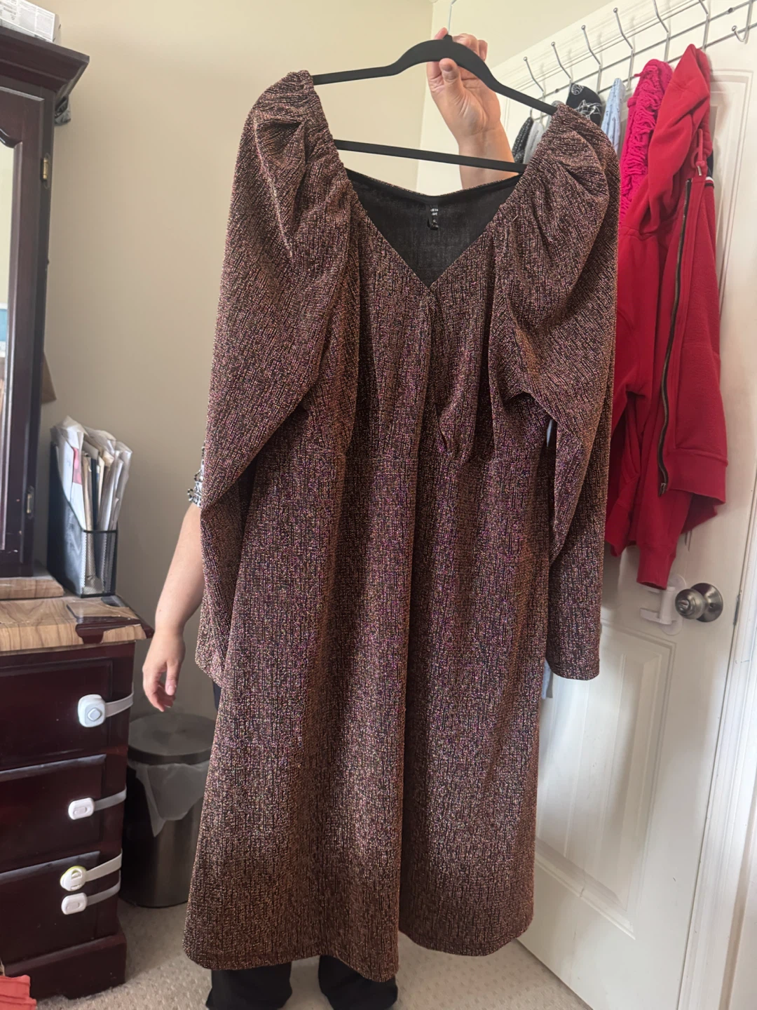 Sparkly long-sleeve dress