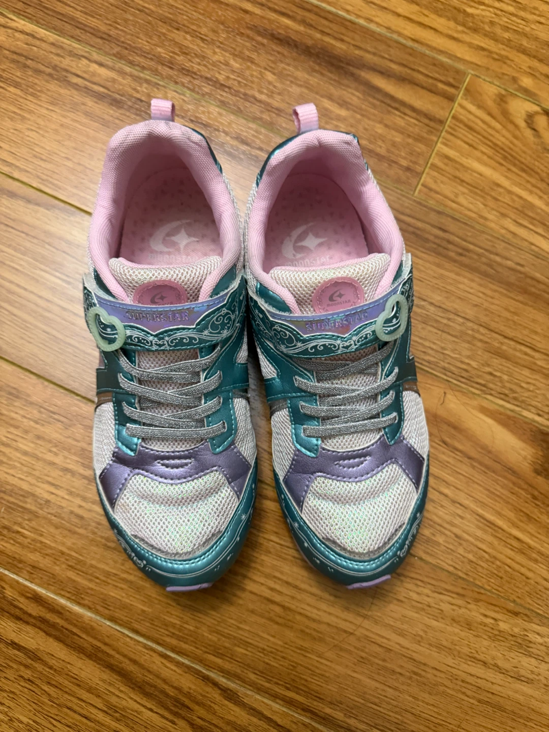 Girls' Superstar Sneakers - Teal & Purple