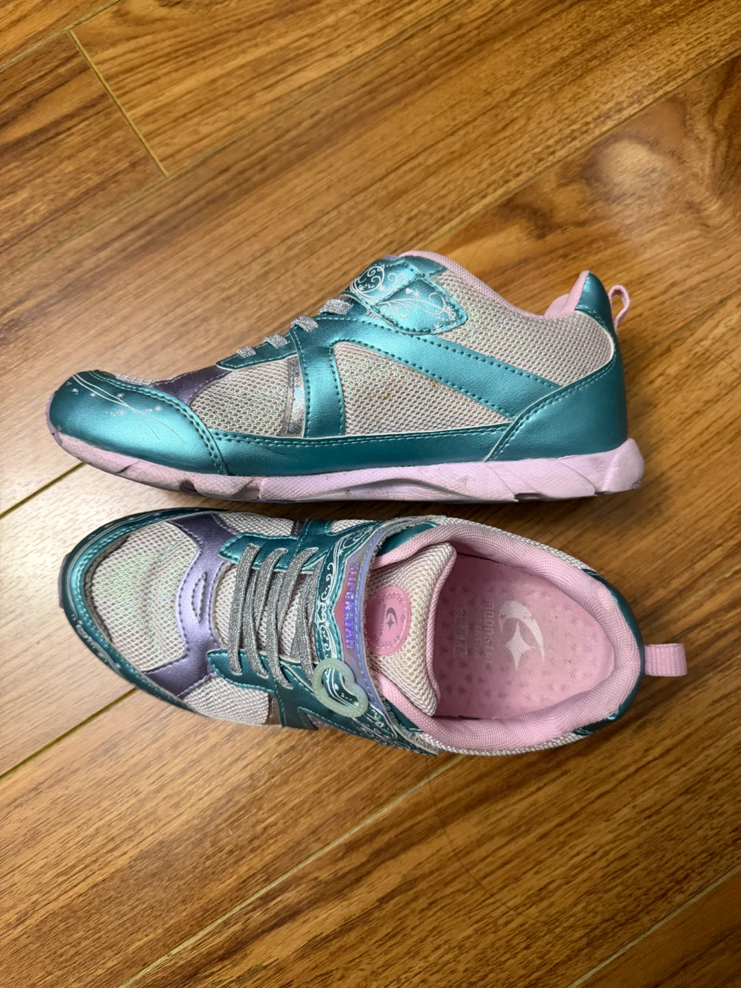 Girls' Superstar Sneakers - Teal & Purple - photo 5