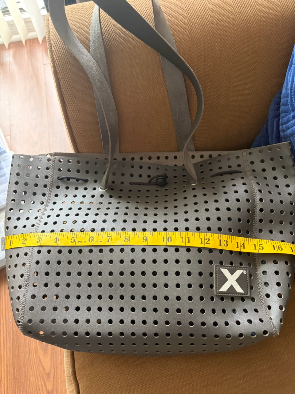 Grey Perforated Tote Bag - photo 2