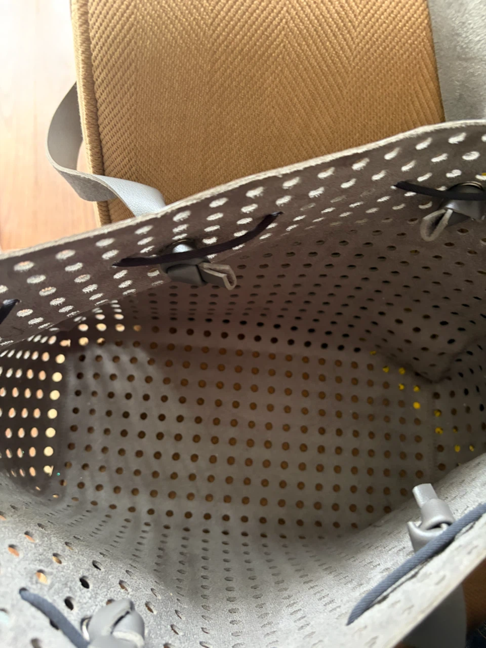 Grey Perforated Tote Bag - photo 3