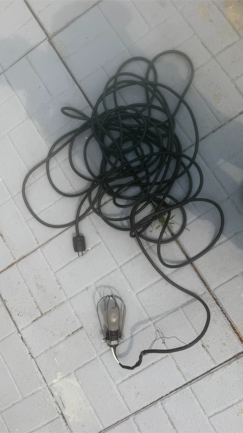 100ft Extension Cord with Light Fixture