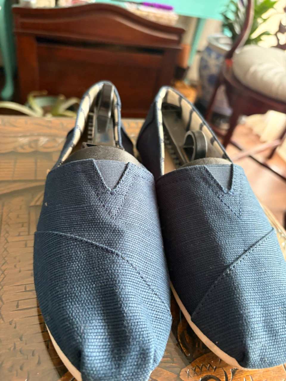TOMS Blue Canvas Slip-On Shoes - photo 2