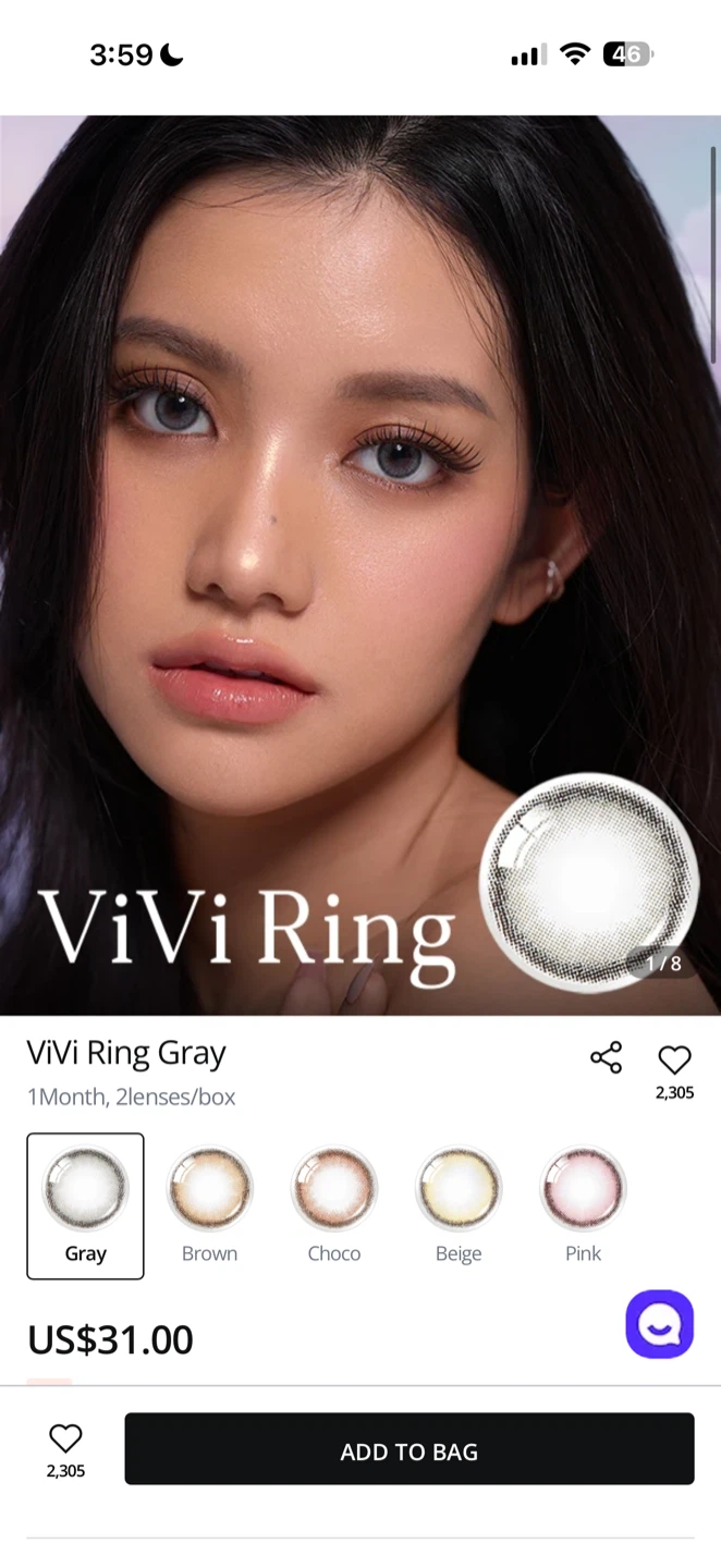 OLENS ViVi Ring Brown / Gray Lenses for 1 month - photo 4