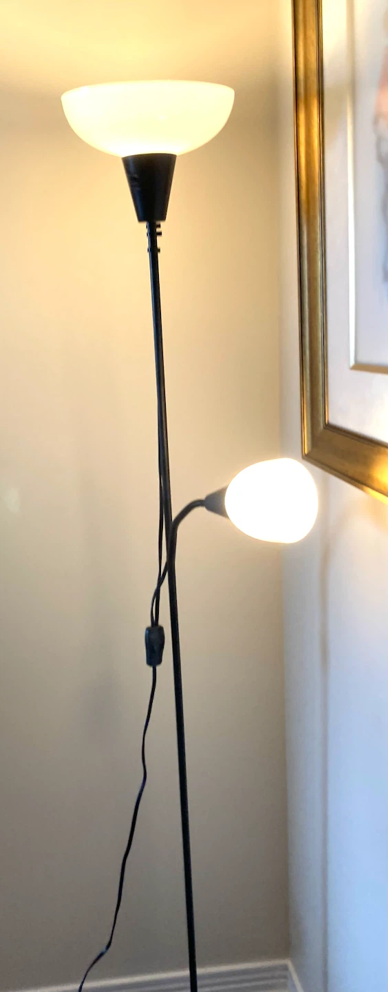 Black Floor Lamp with Reading Light - photo 2